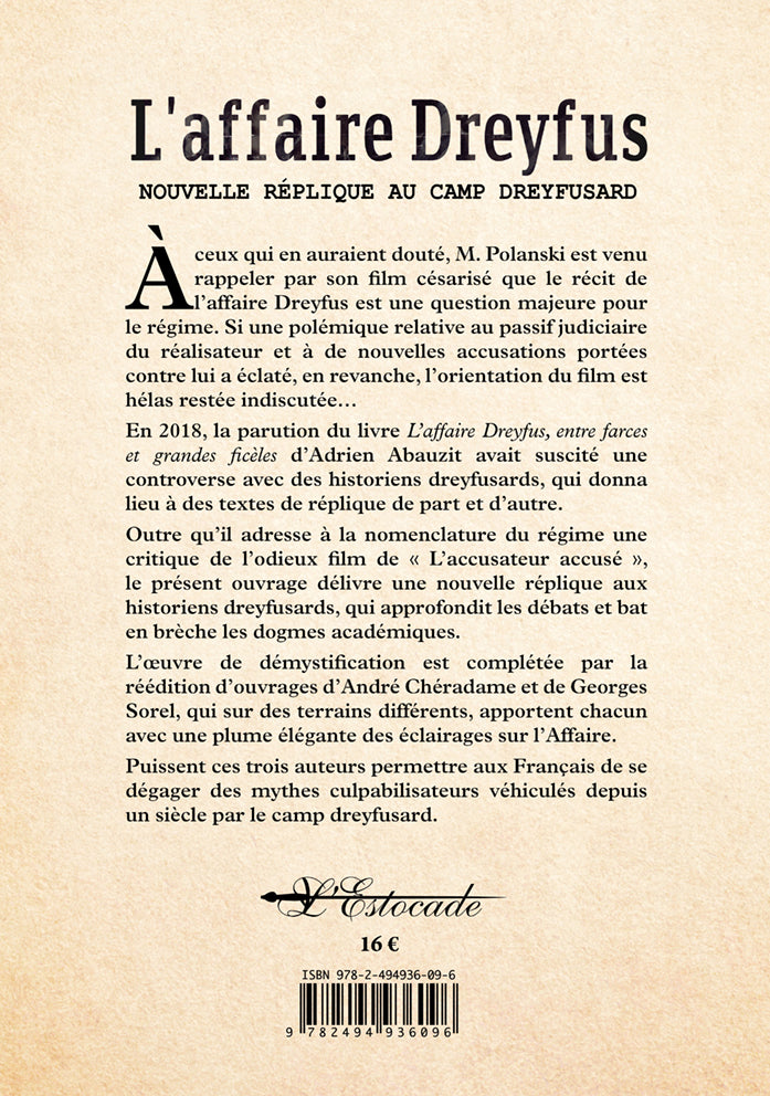 L'affaire Dreyfus 2 - Nouvelle réplique au camp Dreyfusard